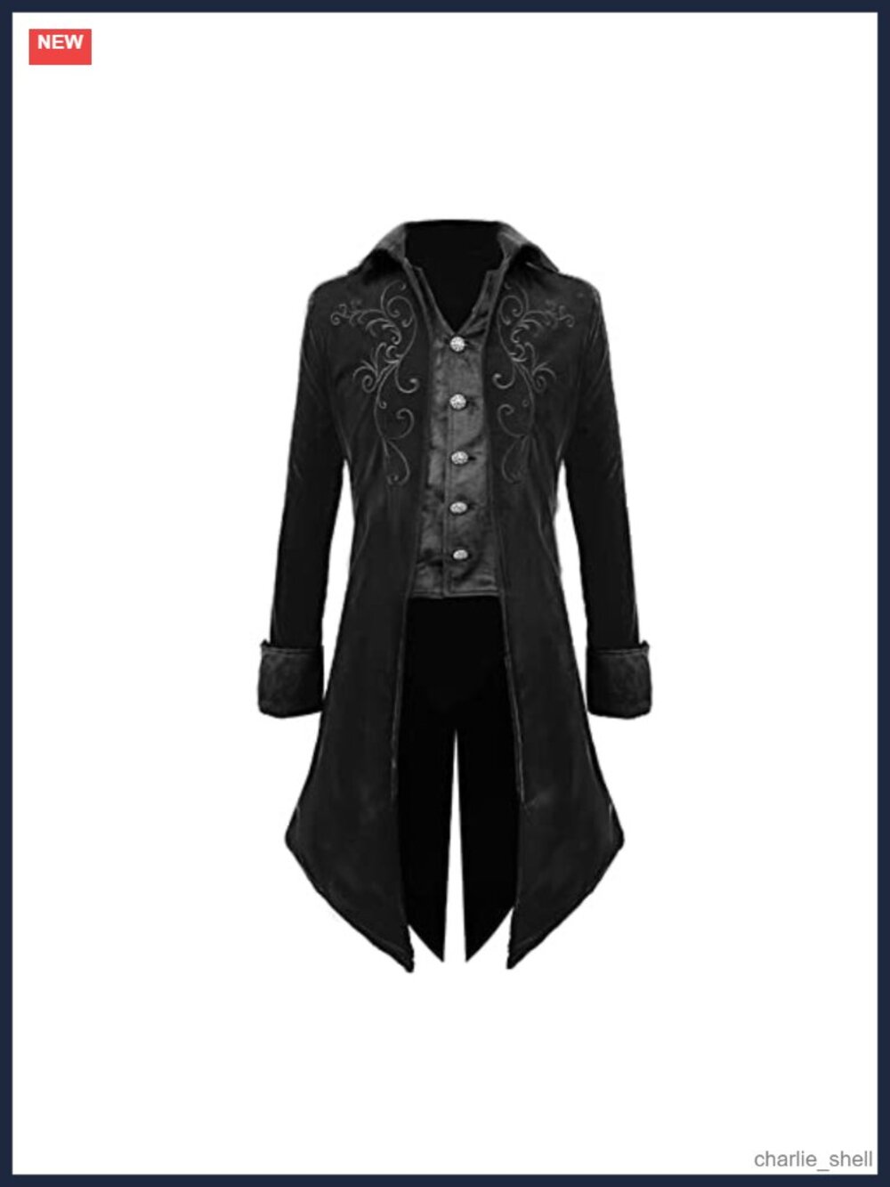 Velvet Steampunk Tailcoat Jacket Gothic Victorian Costume